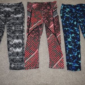 Lot of 3 Athleta Workout Capris, Size XS